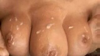  Trio Udders Jizz. Perverts of Nature Mounds - POV tits