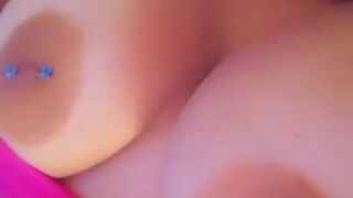  Latina with hefty pierced mounds - POV tits