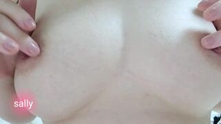  Nip Climax Close UP. Ideal Chinese Baps - POV tits
