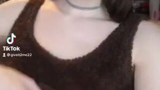  Sweety displays her tits on camera to TikTok followers - Show Fun Bags - POV tits