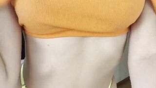  Bubble boobies can't stand the jolt and leap out of the whipped top by hillary_sweets - TIKTOK MARVELOUS - POV tits