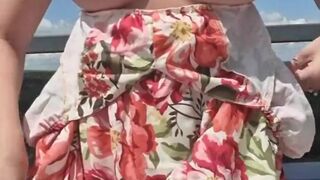  Enrapturing stunner peels off right on the balcony and displays off her cool bosoms by atomicbrunette18 - TIKTOK COOL - POV tits