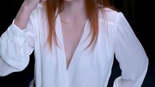  The crimson-haired thinks that all her strength is in the brain, but she is clearly mistaken by kiarajean - Bareness TIKTOK - POV tits