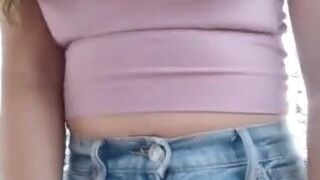  Congenital Immense Knocker COUGAR outdoor have fun - POV tits