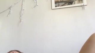  Solo Inexperienced Female - Ejaculation on Phone Camera - POV tits