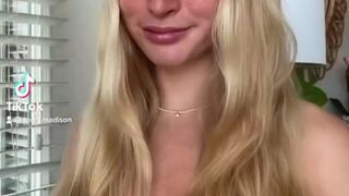  Ash-Light-Haired TikTok with freckles mesmerizes with the bombshell of her boobs by madisonmoores - TikTok Bare - POV tits