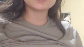  Super-Steamy Big-Titted Honey - Selfie Vertical Bare Vid - POV tits