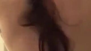  Teenager woman takes a bathroom for a web cam flash - POV tits