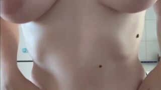  Charming damsel with bouncing perky without boulder-holder funbags (solo version) by skye_yasmin2 - TIKTOK BARE FEMALE - POV tits