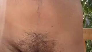  Well-Prepared to be penetrated on the back deck Dad - POV tits