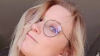 The nerd doll's t-t-shirt lurks giant mounds. Shall we witness? Maybe she'll be prompt to demonstrate her snatch, too. - POV tits