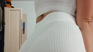  Juggling titties from a suntan towheaded right in your phone close-up - POV tits