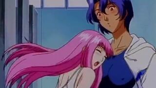  Fat funbags manga porn flick with lezzy joy in pool - Nude boobs